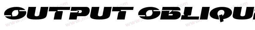 Output Oblique字体转换